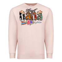 Pale Pink Blessed Nana Premium Sweatshirt - CowCowDesign