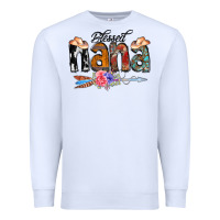 White Blessed Nana Premium Sweatshirt - CowCowDesign