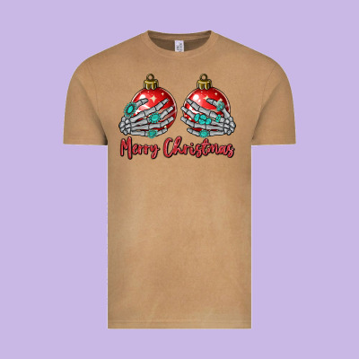 Merry Christmas Vintage Tee Designed By Maliassmallbusiness