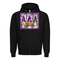 Black Mardi Gras carnival with gnomies tumbler Zipper Hoodie - HowdyJamesFarm