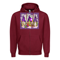 Burgundy Mardi Gras carnival with gnomies tumbler Zipper Hoodie - HowdyJamesFarm