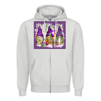 Dove Grey Mardi Gras carnival with gnomies tumbler Zipper Hoodie - HowdyJamesFarm