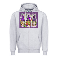 Heather Grey Mardi Gras carnival with gnomies tumbler Zipper Hoodie - HowdyJamesFarm