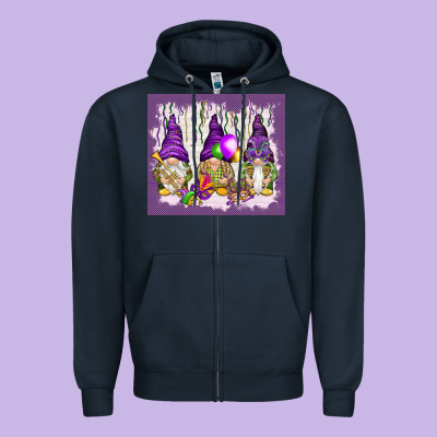 Mardi Gras Carnival With Gnomies Tumbler Zipper Hoodie Designed By Howdyjamesfarm