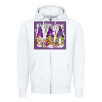 White Mardi Gras carnival with gnomies tumbler Zipper Hoodie - HowdyJamesFarm