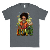 Charcoal Heather black afro boy love Classic Tee - NancyCooperArtShop