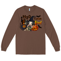 Chestnut Moo I Mean Boo Holstein Cow Long Sleeve Tee - LillyAllenDesigns