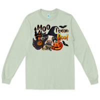 Matcha Moo I Mean Boo Holstein Cow Long Sleeve Tee - LillyAllenDesigns