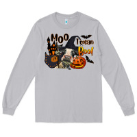 Moon Dust Moo I Mean Boo Holstein Cow Long Sleeve Tee - LillyAllenDesigns