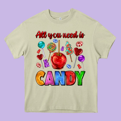 All You Need Is Candy Heavy Core Tee Designed By Adodesignshop