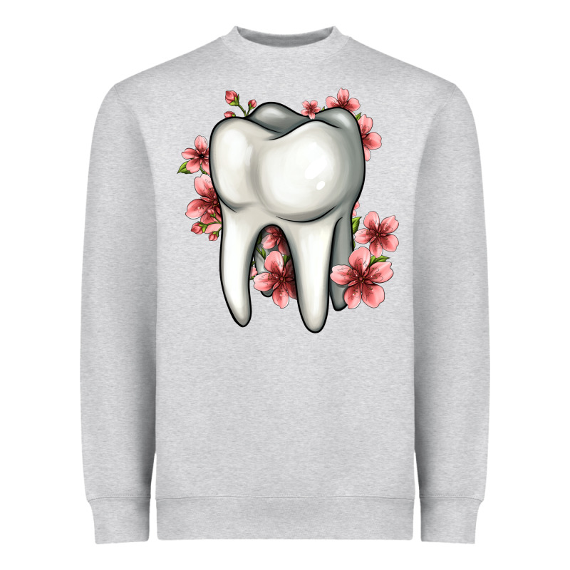 Floral Tooth Heavyweight Sweatshirt by Jasminsmagicworld | Teevron