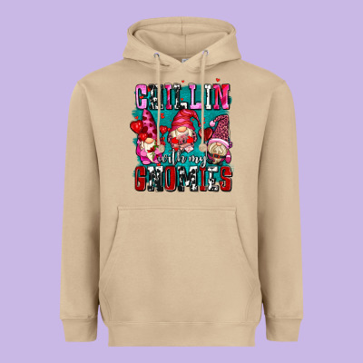 Chillin With My Gnomies Olivia Heavyweight Hoodie Designed By Oliviacreatesart