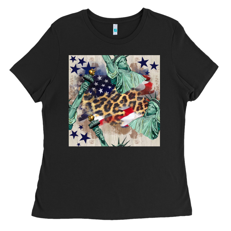 Statue Of Liberty Leopard Ladies Tee by BundleAndBundleShop | Teevron