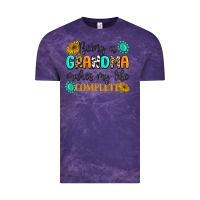 Cloud Purple Being a Grandma Makes My Life Complete Vintage Tee - MaliasSmallBusiness