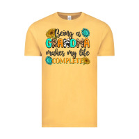 Vintage Mustard Being a Grandma Makes My Life Complete Vintage Tee - MaliasSmallBusiness