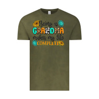 Vintage Olive Being a Grandma Makes My Life Complete Vintage Tee - MaliasSmallBusiness