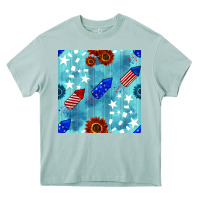Arona patriotic fireworks and sunflower Heavy Core Tee - BundleAndBundleShop