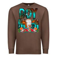 Chestnut Boy Mom Flowers Cow Premium Sweatshirt - CowCowDesign