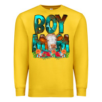 Lemon Boy Mom Flowers Cow Premium Sweatshirt - CowCowDesign