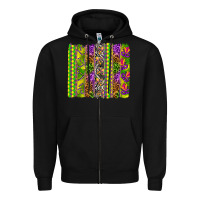 Black Mardi Gras brushstroke Zipper Hoodie - HowdyJamesFarm