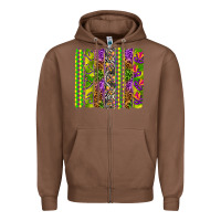 Chestnut Mardi Gras brushstroke Zipper Hoodie - HowdyJamesFarm