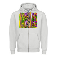 Dove Grey Mardi Gras brushstroke Zipper Hoodie - HowdyJamesFarm