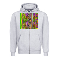 Heather Grey Mardi Gras brushstroke Zipper Hoodie - HowdyJamesFarm