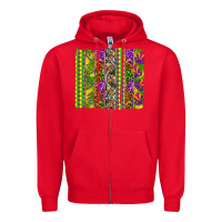 Red Mardi Gras brushstroke Zipper Hoodie - HowdyJamesFarm