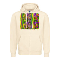Sandshell Mardi Gras brushstroke Zipper Hoodie - HowdyJamesFarm
