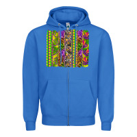 Mardi Gras Brushstroke Zipper Hoodie | Teevron