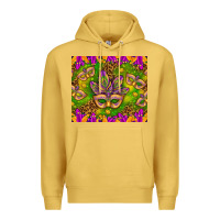 Antique Gold Mardi Gras masks and coins tumbler Premium Hoodie - HowdyJamesFarm