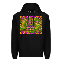 Black Mardi Gras masks and coins tumbler Premium Hoodie - HowdyJamesFarm