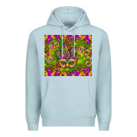 Blue Mist Mardi Gras masks and coins tumbler Premium Hoodie - HowdyJamesFarm
