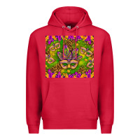 Cardinal Mardi Gras masks and coins tumbler Premium Hoodie - HowdyJamesFarm