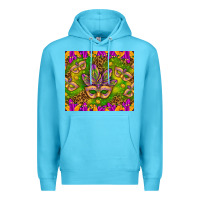 Ocean Blue Mardi Gras masks and coins tumbler Premium Hoodie - HowdyJamesFarm