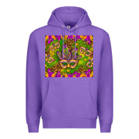 Purple Mardi Gras masks and coins tumbler Premium Hoodie - HowdyJamesFarm