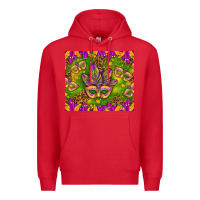 Red Mardi Gras masks and coins tumbler Premium Hoodie - HowdyJamesFarm