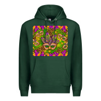 Sports Green Mardi Gras masks and coins tumbler Premium Hoodie - HowdyJamesFarm
