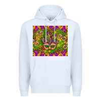 White Mardi Gras masks and coins tumbler Premium Hoodie - HowdyJamesFarm