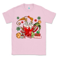 Bubblegum Pink cup of chocolate and cookies Classic Tee - MaliasSmallBusiness