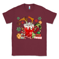 Burgundy cup of chocolate and cookies Classic Tee - MaliasSmallBusiness