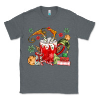 Charcoal Heather cup of chocolate and cookies Classic Tee - MaliasSmallBusiness