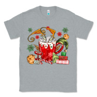 Heather Grey cup of chocolate and cookies Classic Tee - MaliasSmallBusiness