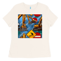 Bone excavator seamless pattern Ladies Tee - BundleAndBundleShop