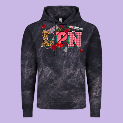 Valentinesday Lpn Vintage Hoodie Designed By Nancycooperartshop