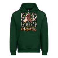 Forest Green Fur Baby Mama Urban Hoodie - CowhideDigitalArt