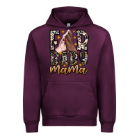 Mauve Wine Fur Baby Mama Urban Hoodie - CowhideDigitalArt