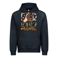 Navy Fur Baby Mama Urban Hoodie - CowhideDigitalArt