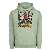 Pigment Oil Green Fur Baby Mama Urban Hoodie - CowhideDigitalArt