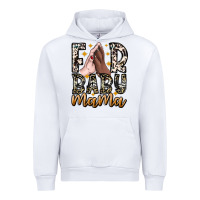 White Fur Baby Mama Urban Hoodie - CowhideDigitalArt